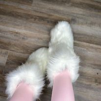 Cozy Bae Fur Boots- White