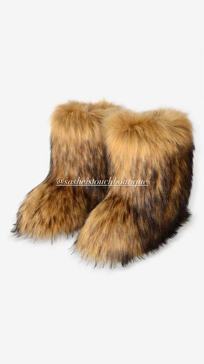 Cozy Bae Fur Boots- Brown