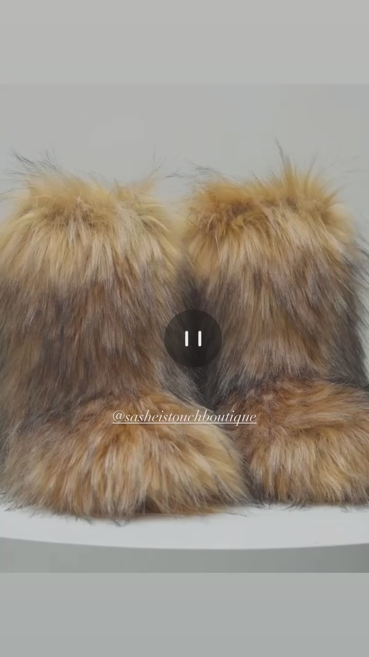 Cozy Bae Fur Boots- Brown